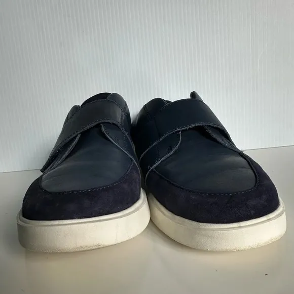 Cole Haan Grand Crosscourt Monk Strap City Sneakers Blue Suede &amp; Leather Size 9