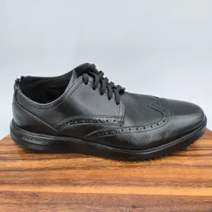 Cole Haan Grand Plus Oxfords Men's 9.5 M Black Leather Wingtip Dress Shoes