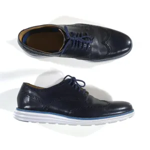 Cole Haan Grand.OS Wingtip Shoes Mens Size 13 Blue Leather C21618