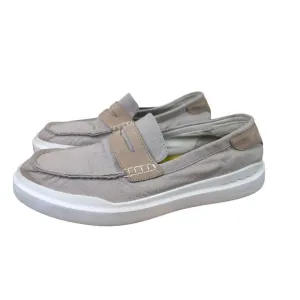 Cole Haan GrandPro Rally Loafer Shoe Mens 10.5 Gray Tan Slip On Canvas
