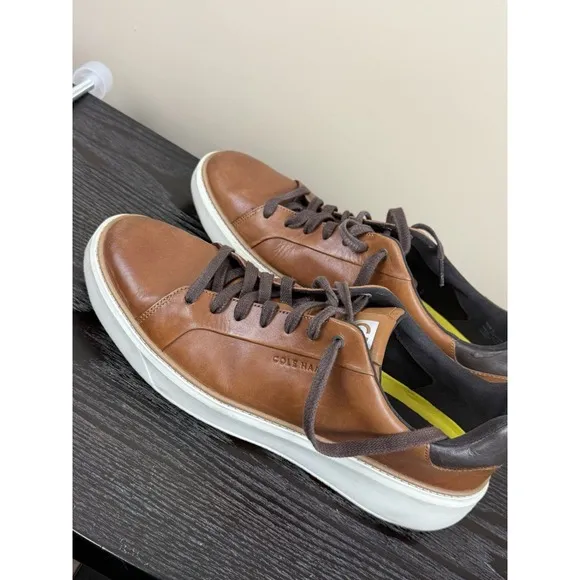Cole Haan GrandPro Topspin Sneaker Shoe Mens Sz 12 M Light Brown Casual C34229