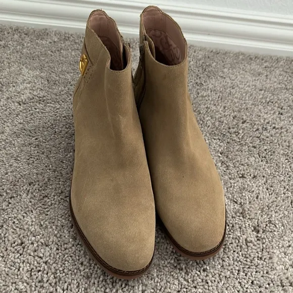 Cole Haan Holis Suede Block Heels Booties Size 8