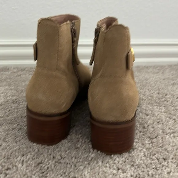 Cole Haan Holis Suede Block Heels Booties Size 8