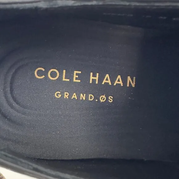 Cole Haan lace up black leather oxfords