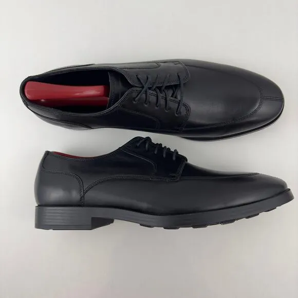 Cole Haan lace up black leather oxfords