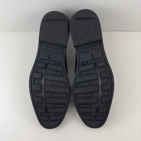 Cole Haan lace up black leather oxfords