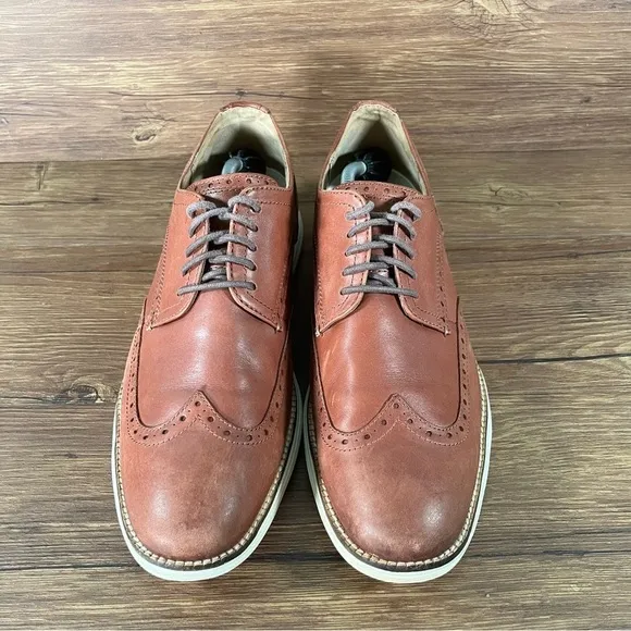 COLE HAAN LUNARGRAND Brown Leather Wingtips Oxfords Sneakers Men’s Size 12 Shoes