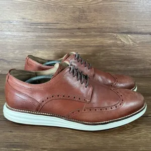 COLE HAAN LUNARGRAND Brown Leather Wingtips Oxfords Sneakers Men’s Size 12 Shoes