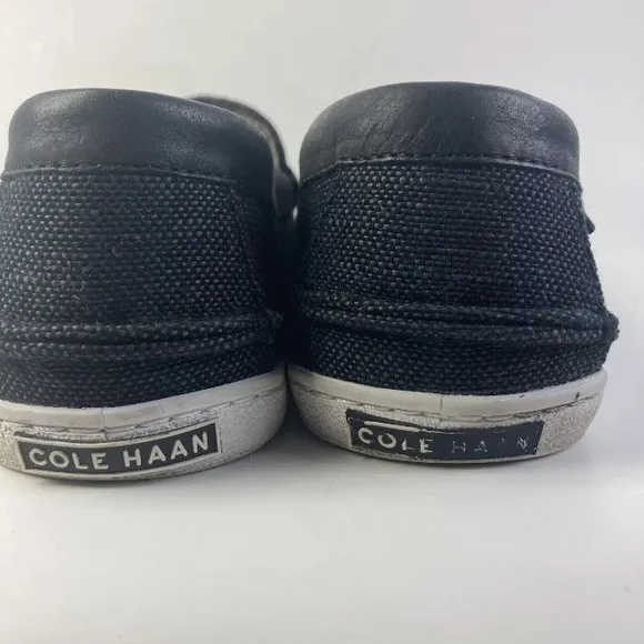 Cole Haan Men 10.5 Maine Classic Pinch Canvas Penny Loafer Slip On Black