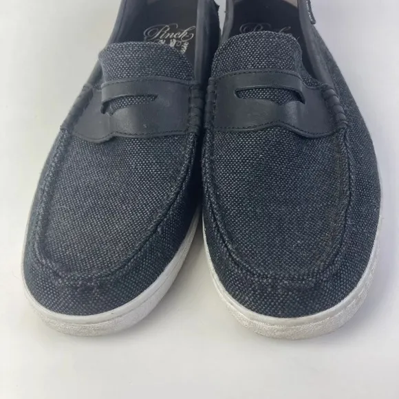 Cole Haan Men 10.5 Maine Classic Pinch Canvas Penny Loafer Slip On Black