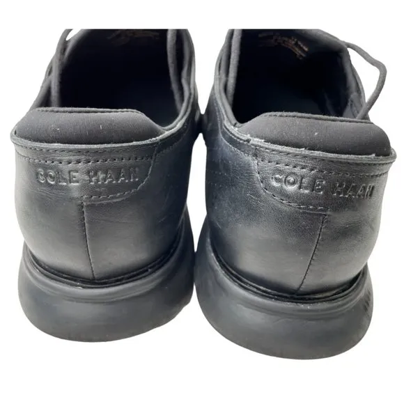 Cole Haan Men's 2.ZeroGrand Black Leather Laser Cut Oxfords Sz 11.5M (C23832)