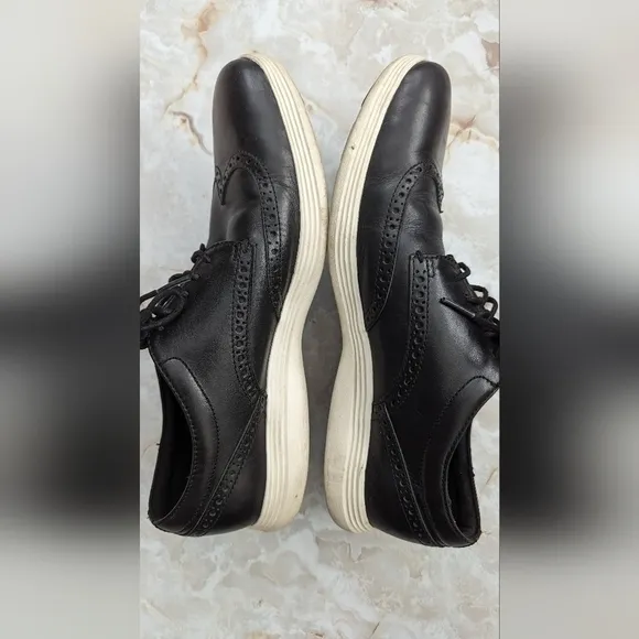 Cole Haan Mens black &amp; white Men's Leather Casual  Oxfords Size 10 M