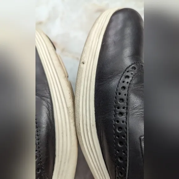 Cole Haan Mens black &amp; white Men's Leather Casual  Oxfords Size 10 M