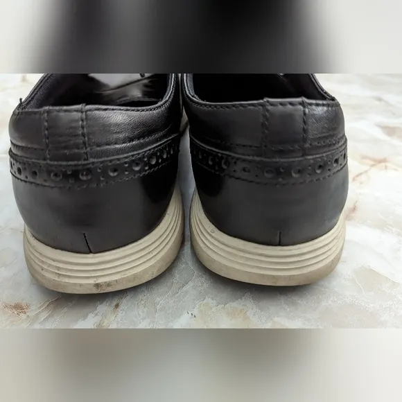 Cole Haan Mens black &amp; white Men's Leather Casual  Oxfords Size 10 M