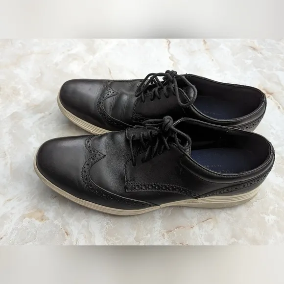 Cole Haan Mens black &amp; white Men's Leather Casual  Oxfords Size 10 M