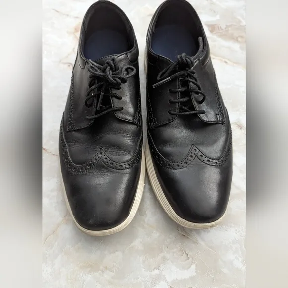 Cole Haan Mens black &amp; white Men's Leather Casual  Oxfords Size 10 M