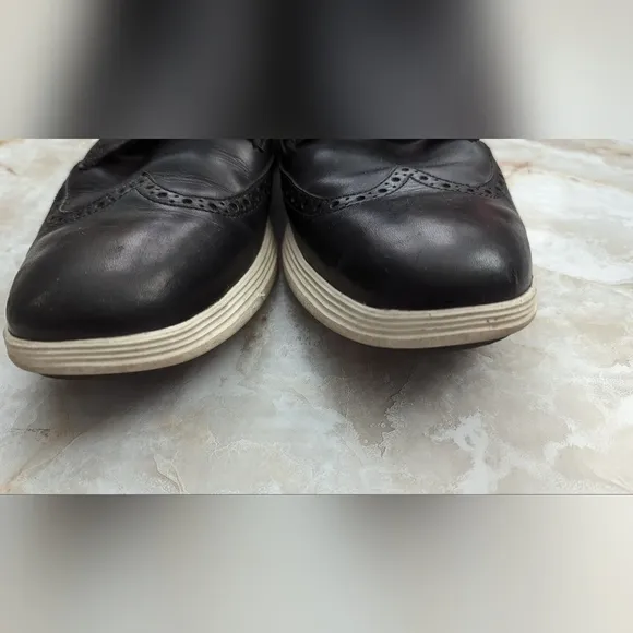 Cole Haan Mens black &amp; white Men's Leather Casual  Oxfords Size 10 M