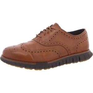 Cole Haan Mens Brown Brogue Leather Oxfords Used