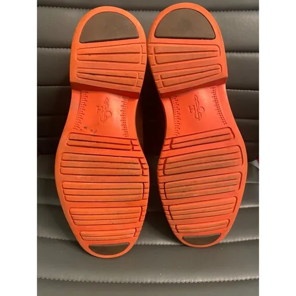 COLE HAAN Mens BROWN ORANGE Wing Tip Great Jones Oxford Shoes Leather Size 9M