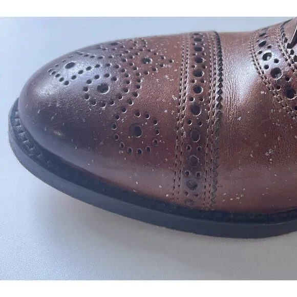 Cole Haan Men's Kneeland Brogue Cap Toe Oxford British Tan Style C29534 6D