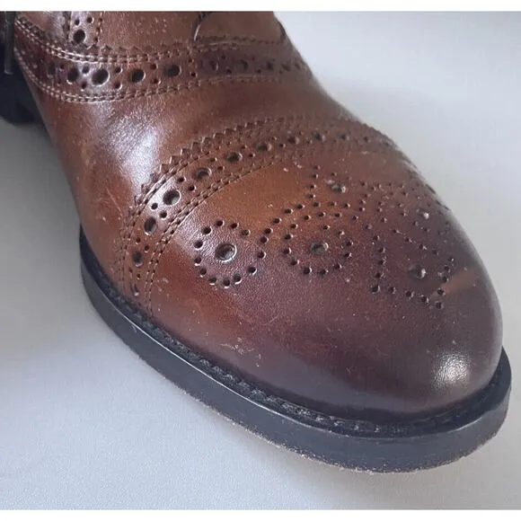 Cole Haan Men's Kneeland Brogue Cap Toe Oxford British Tan Style C29534 6D