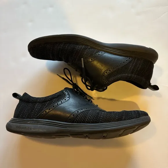 Cole Haan Men’s Mixed Media Black Oxford Dress Shoes