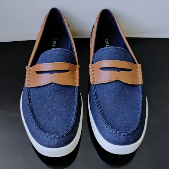 Cole Haan Men's Nantucket 2.0 Penny Canvas Loafer in Classic Navy Blazer Color