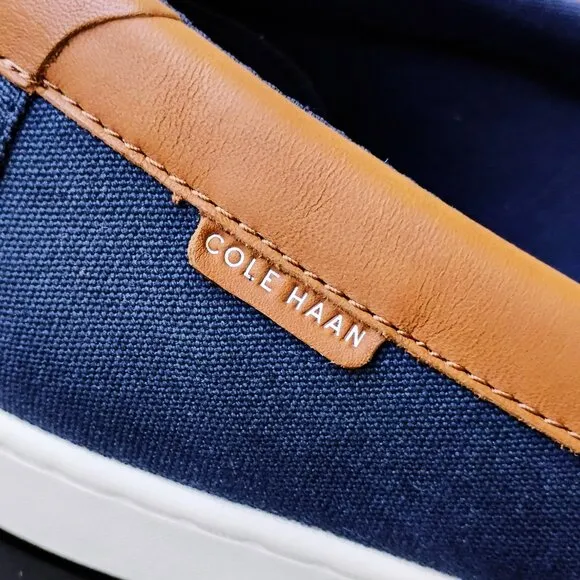 Cole Haan Men's Nantucket 2.0 Penny Canvas Loafer in Classic Navy Blazer Color
