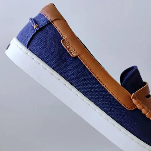Cole Haan Men's Nantucket 2.0 Penny Canvas Loafer in Classic Navy Blazer Color