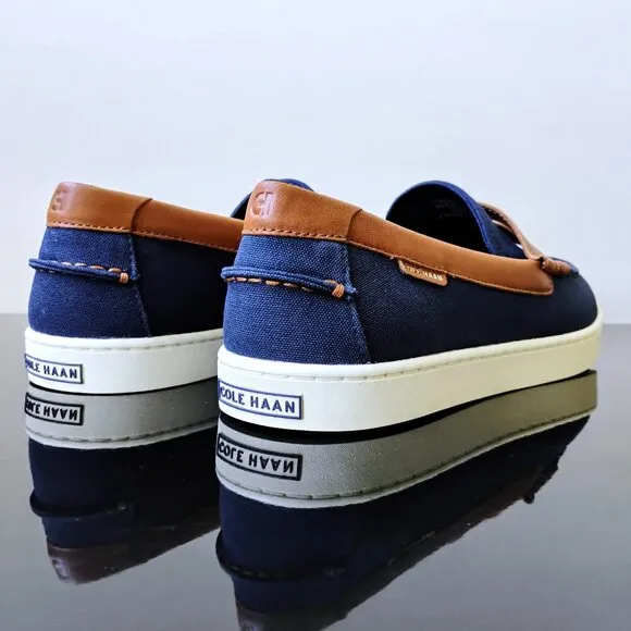 Cole Haan Men's Nantucket 2.0 Penny Canvas Loafer in Classic Navy Blazer Color
