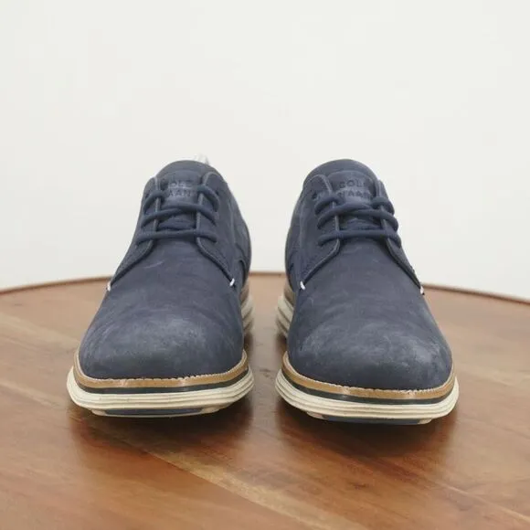 Cole Haan Mens Original Grand Cloudfeel Oxfords Blue Nubuck Leather Lace Up 10M