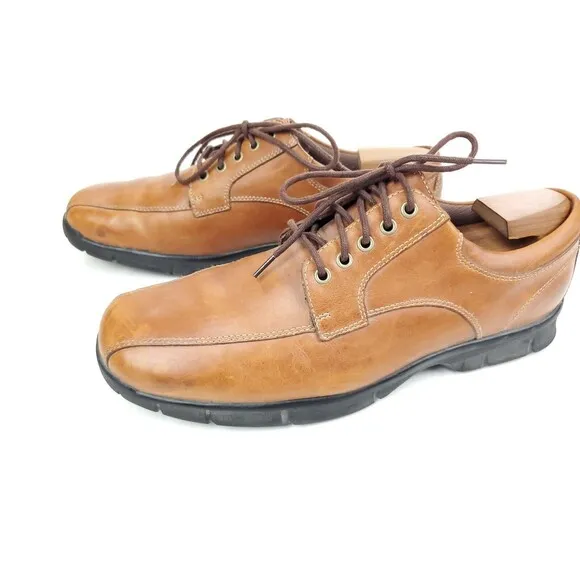 Cole Haan Mens Size 10 M Brown Lace Up Leather Oxfords NikeAir Sneakers