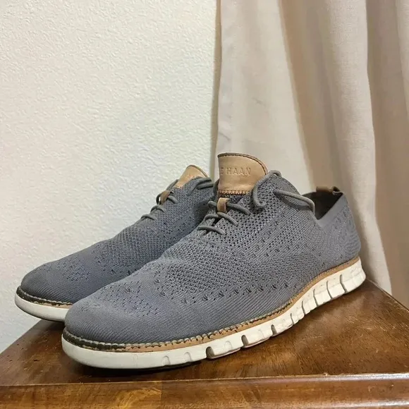 Cole Haan Mens Sz 11.5 M 2.ZERØGRAND Oxford Dress Shoe Stitchlite Blue NO INSOLE