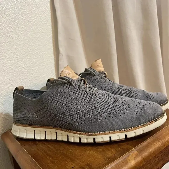 Cole Haan Mens Sz 11.5 M 2.ZERØGRAND Oxford Dress Shoe Stitchlite Blue NO INSOLE