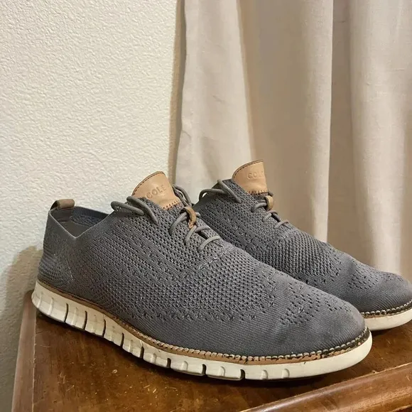 Cole Haan Mens Sz 11.5 M 2.ZERØGRAND Oxford Dress Shoe Stitchlite Blue NO INSOLE