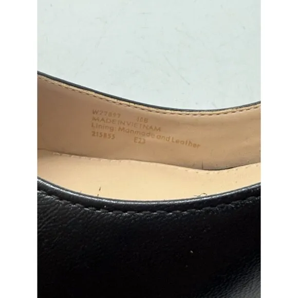 Cole Haan Mylah Sz 10B Pointed Toe Block Heels Pumps Womens Black Leather W27897