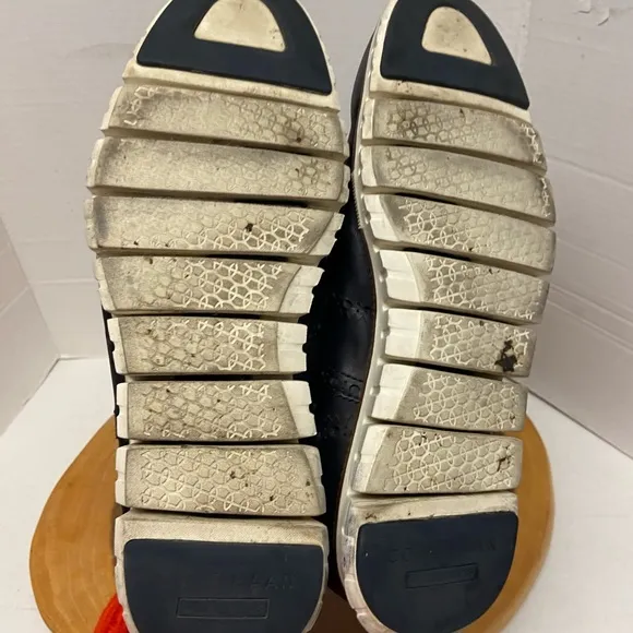 Cole Haan navy Blue Leather Oxfords