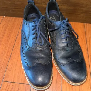 Cole Haan Navy Zerogrand Oxfords