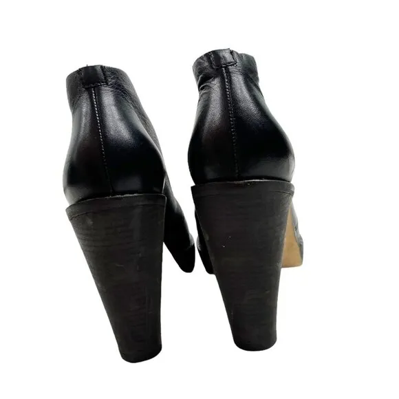 Cole Haan NikeAir Black Platform Leather Heels Oxfords Size 6.5 M Made in Brazil