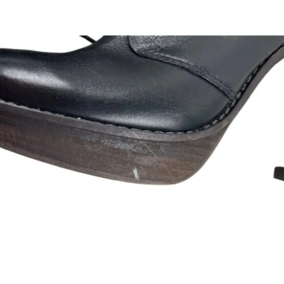 Cole Haan NikeAir Black Platform Leather Heels Oxfords Size 6.5 M Made in Brazil