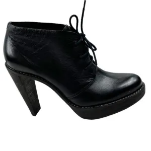Cole Haan NikeAir Black Platform Leather Heels Oxfords Size 6.5 M Made in Brazil