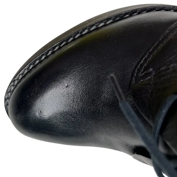 Cole Haan NikeAir Black Platform Leather Heels Oxfords Size 6.5 M Made in Brazil