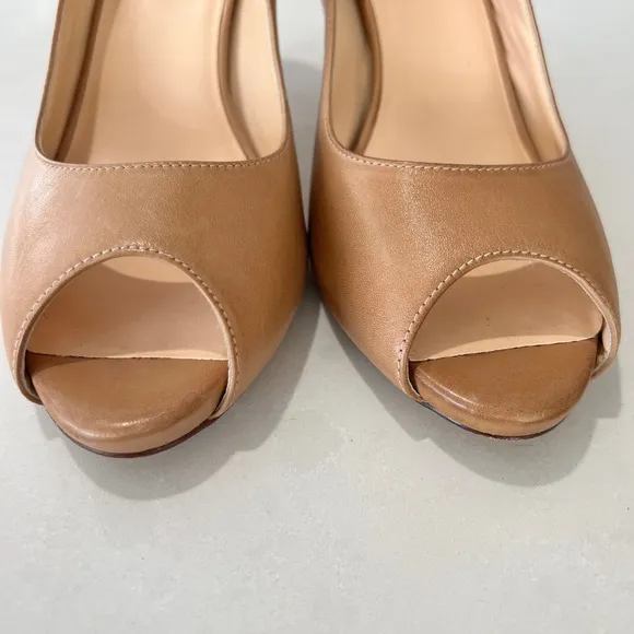 Cole Haan Open Toe Leather Heels