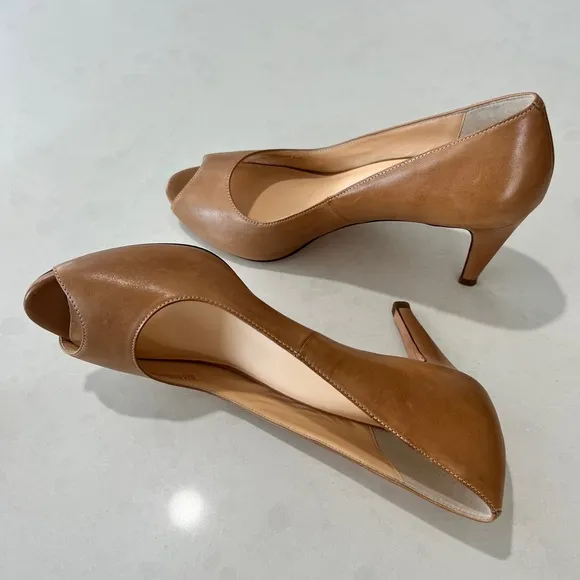 Cole Haan Open Toe Leather Heels