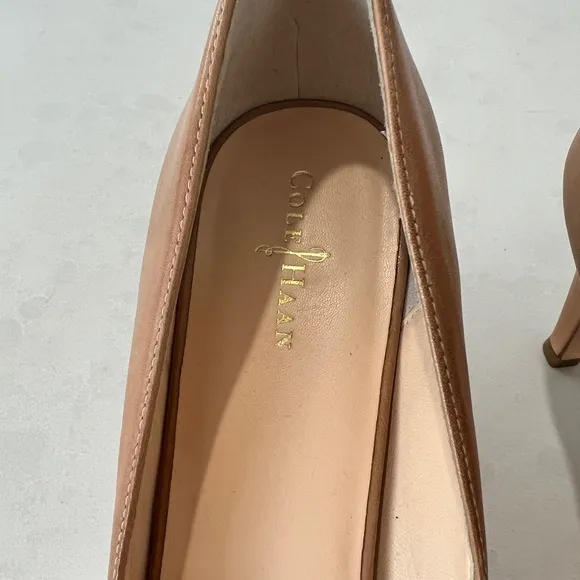 Cole Haan Open Toe Leather Heels