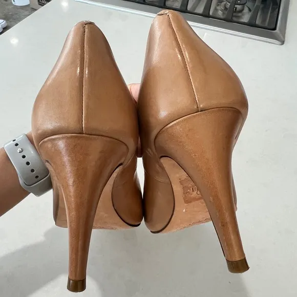 Cole Haan Open Toe Leather Heels