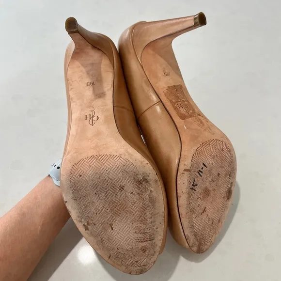 Cole Haan Open Toe Leather Heels