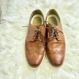 Cole haan original zerogrand camel tan brown brogue lace up 10.5