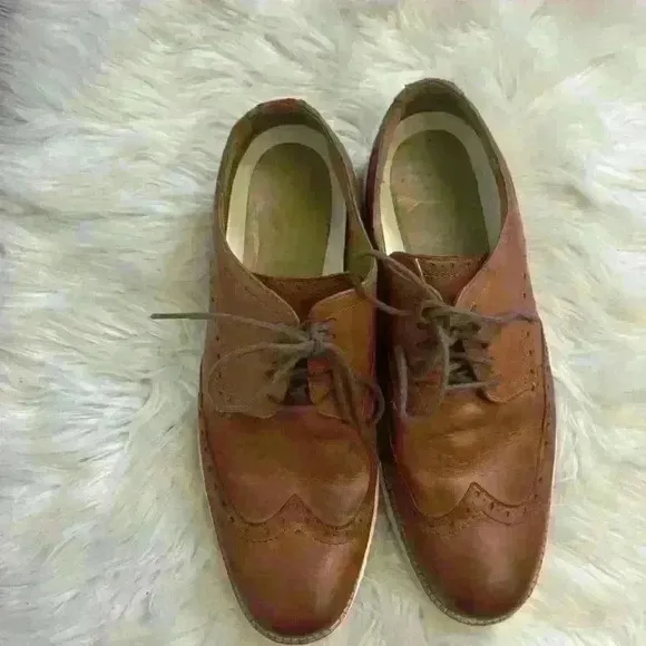 Cole haan original zerogrand camel tan brown brogue lace up 10.5