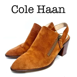 Cole Haan Vicky Tan Suede Leather Booties Size 8
